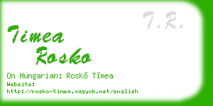 timea rosko business card